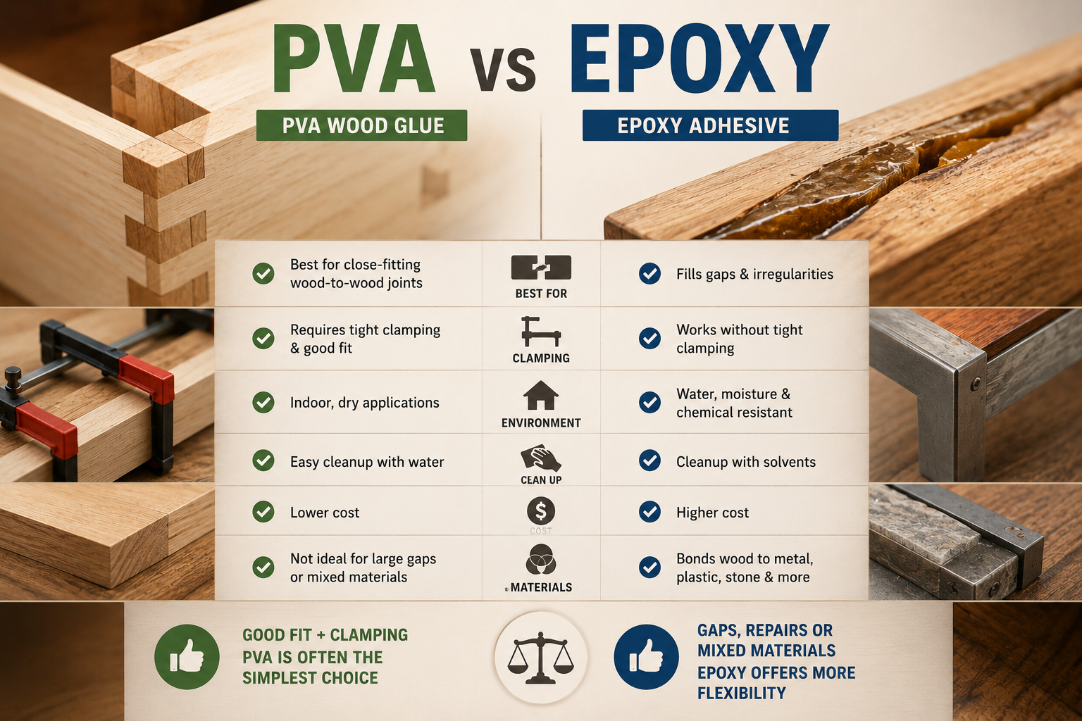 Epoxy Glue for Woodworking: When to Use Epoxy Instead of Traditional PVA Wood Glue