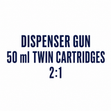 Dispenser Gun for 50ml Twin Cartridges 2:1