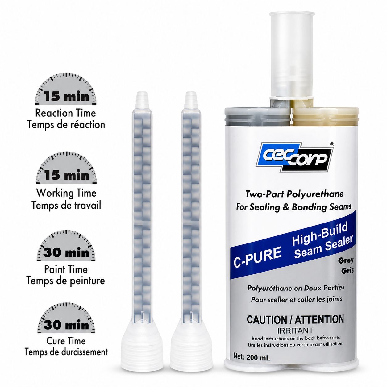 C-Pure High Build Seam Sealer | Two-Part Polyurethane Adhesive for Sealing and Bonding Seams