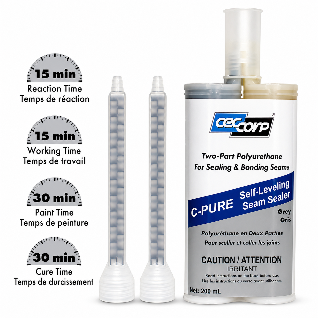 C-Pure Self-Leveling Seam Sealer | Two-Part Polyurethane Adhesive for Sealing and Bonding Seams