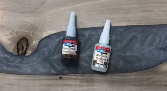 Wood and Wood Black Cyanoacrylate at work