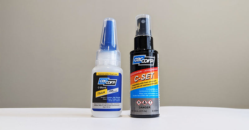 CA Glue with no Accelerator VS with Accelerator