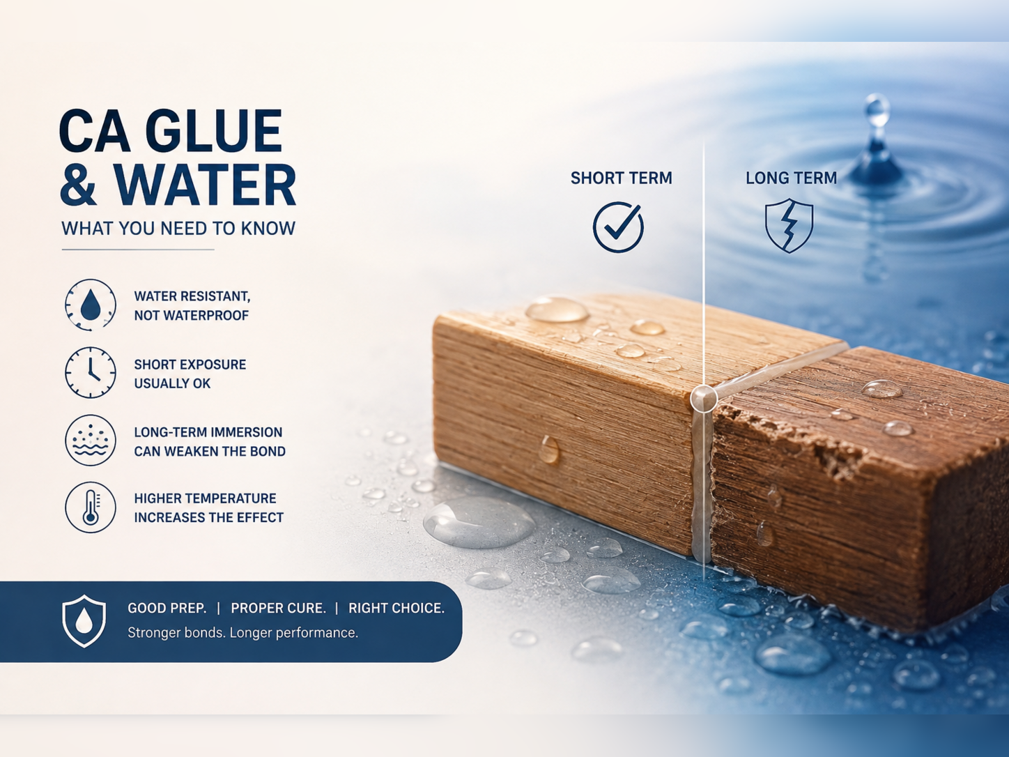 How Does Water Affect Cured CA Glue?