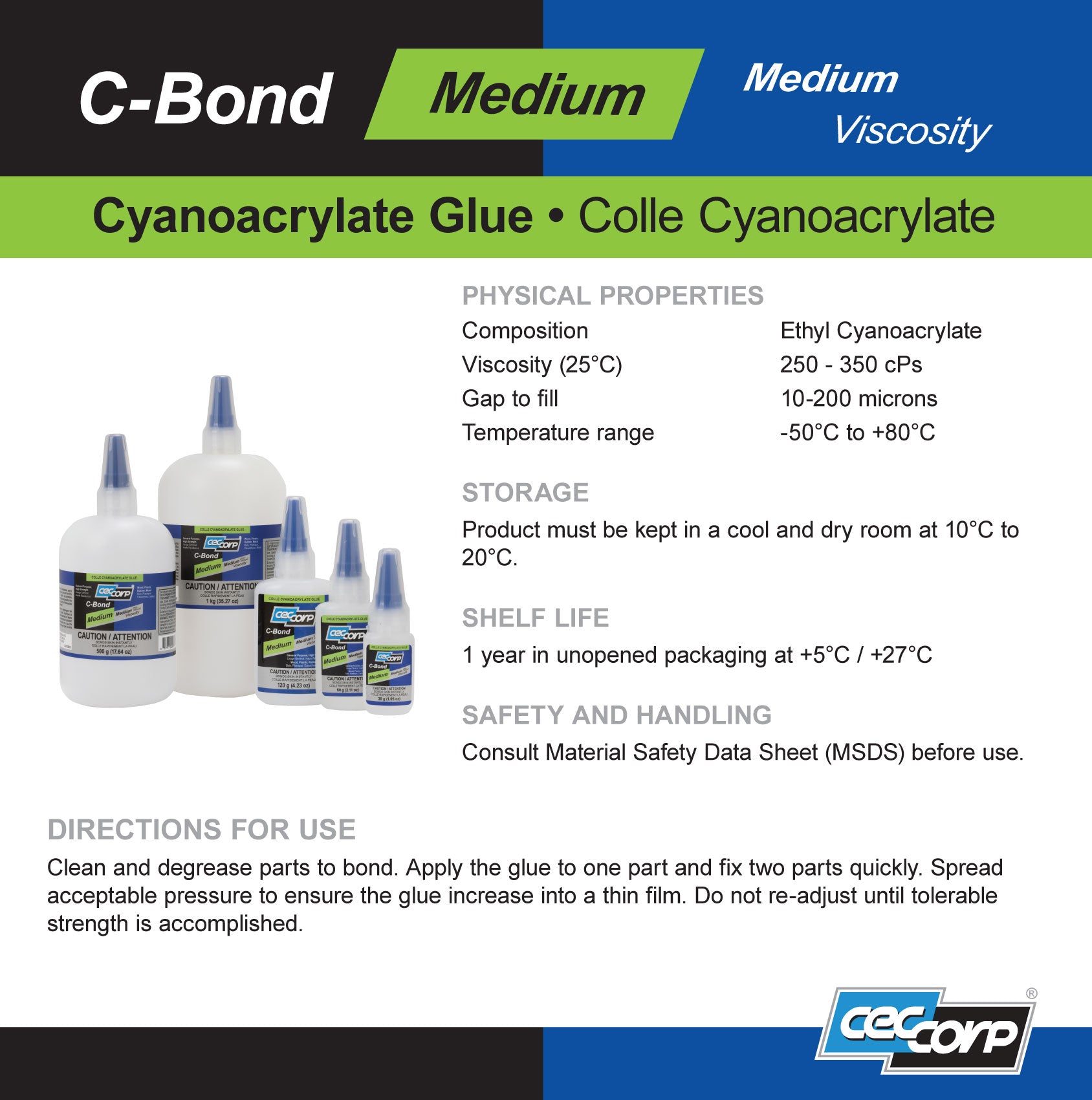 C-Bond Medium | Medium Viscosity Cyanoacrylate Glue