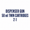 Dispenser Gun for 50ml Twin Cartridges 2:1