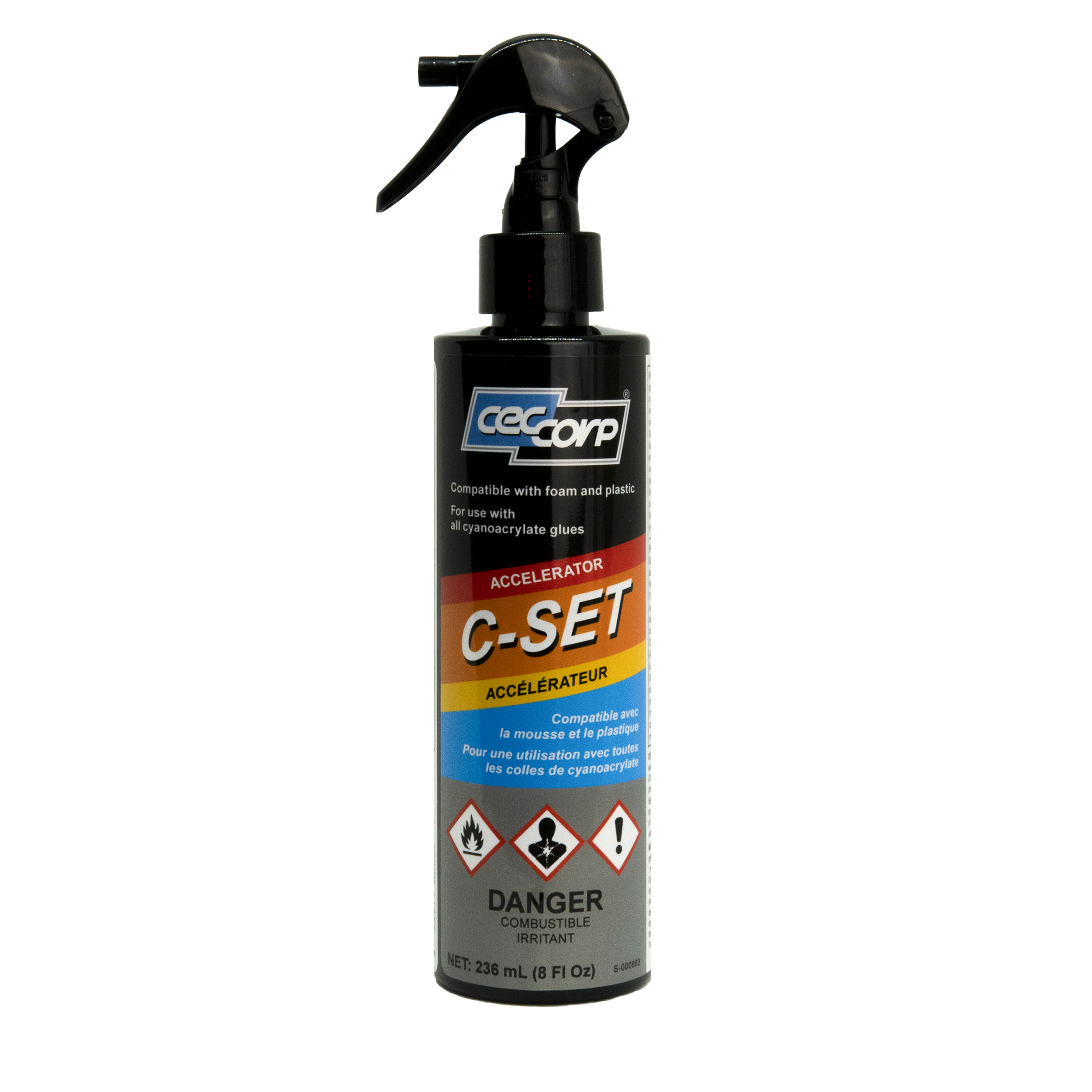 CQT.CQ 4+.CQC+.CJ.Aブースト C-Set Mist Spray Refill | Cyanoacrylate Accelerator by