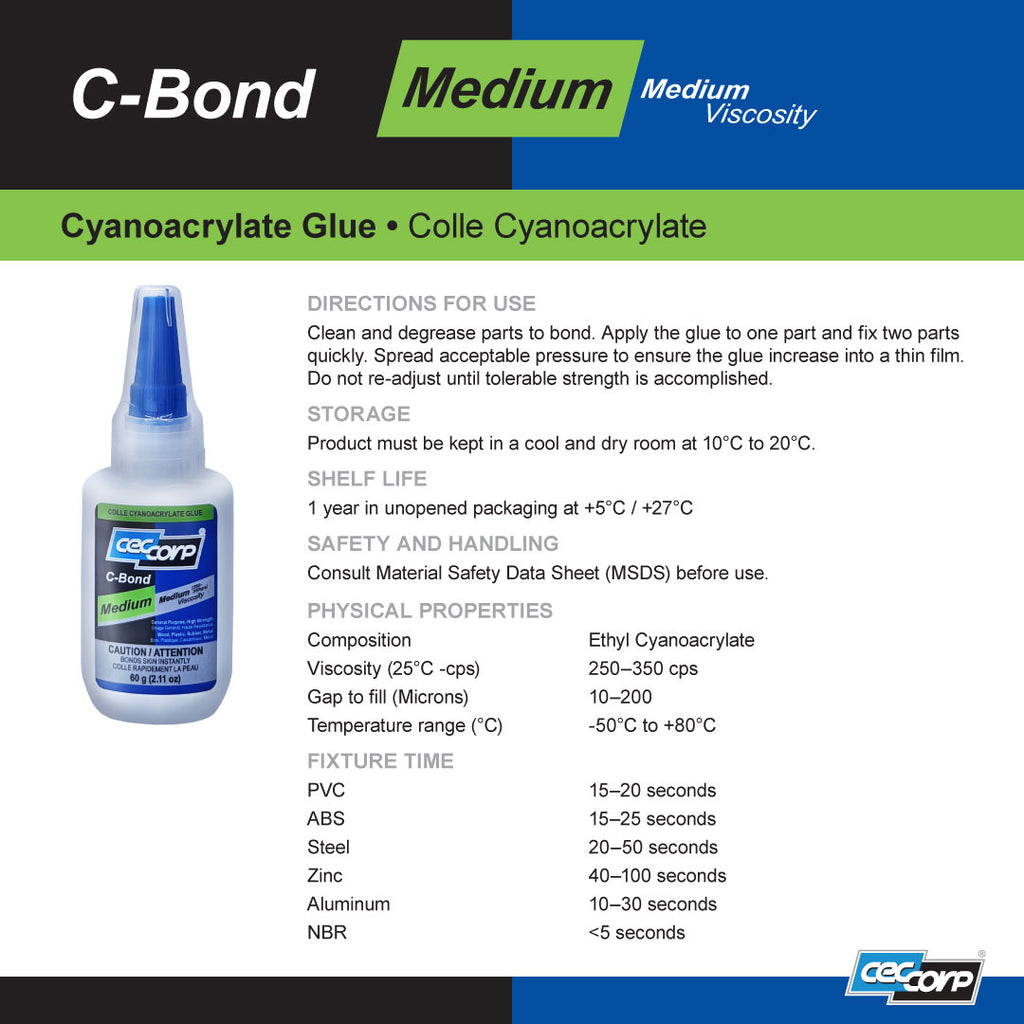 Cyanoacrylate cyano glue pack thin medium thick 3 50g adhesive