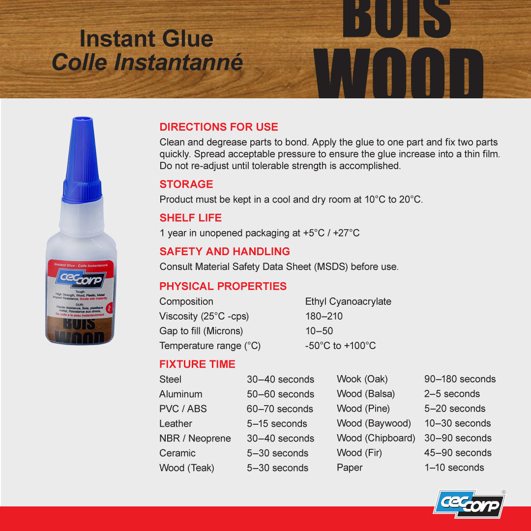 Instant Glue Wood (Black)