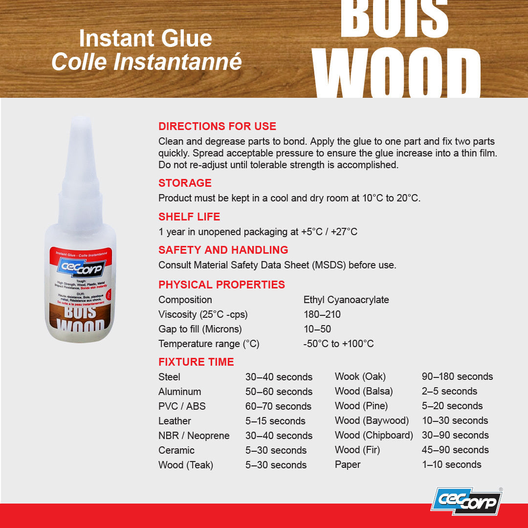 Instant Glue Wood